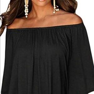Black off the shoulder dress